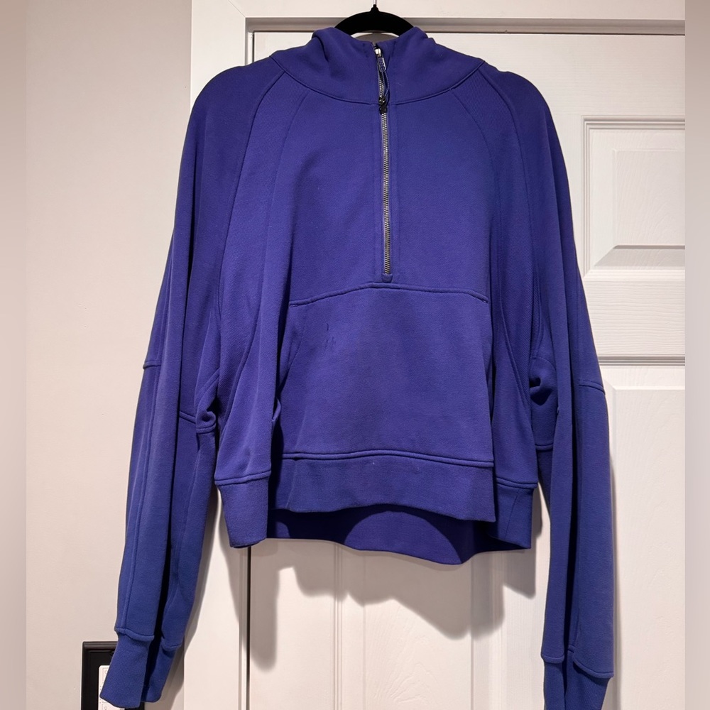Auth.✅ RARE Lululemon “Psychic” 1/4 Zip Scuba Size XL/XXL💜